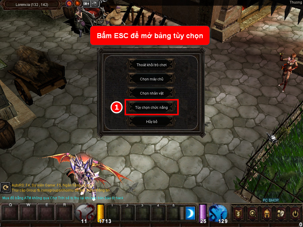 Chức năng chính của Game MU Đại Long